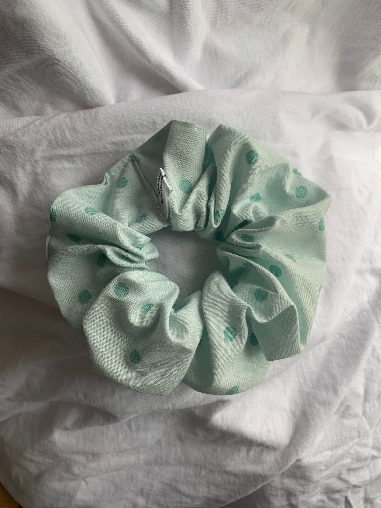 Scrunchie collection- Green Polka