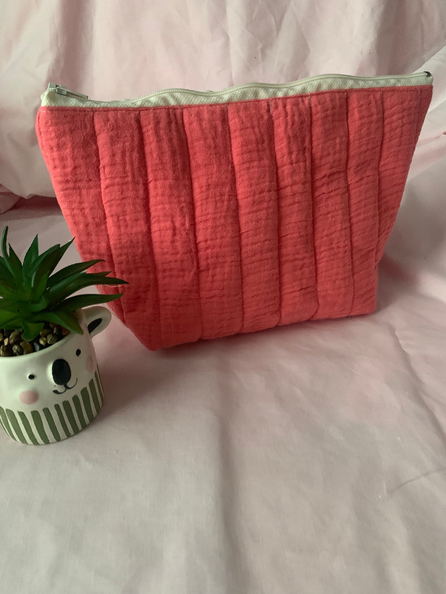 Zipper bags - coral