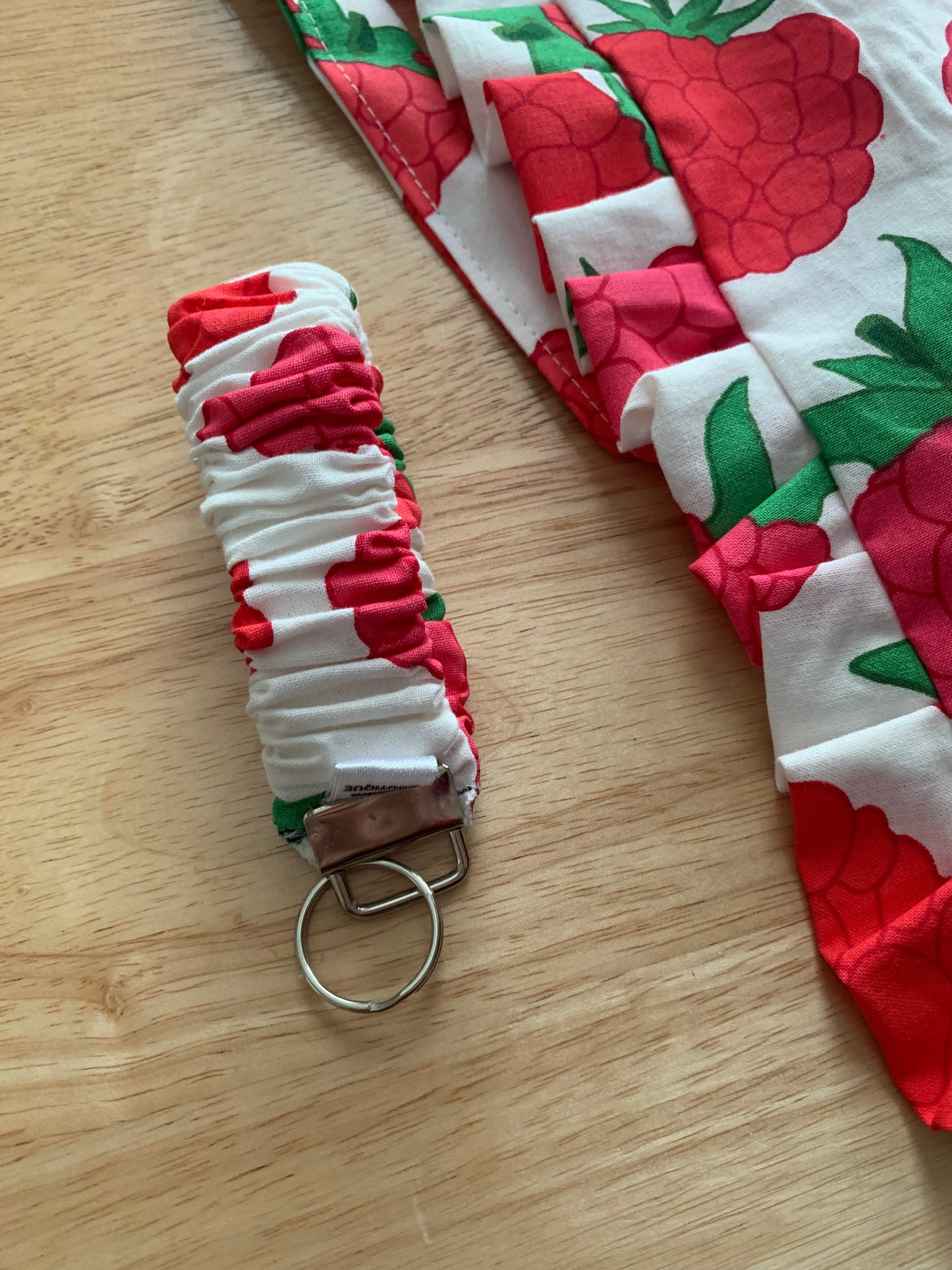 Berry scrunchie wristlet