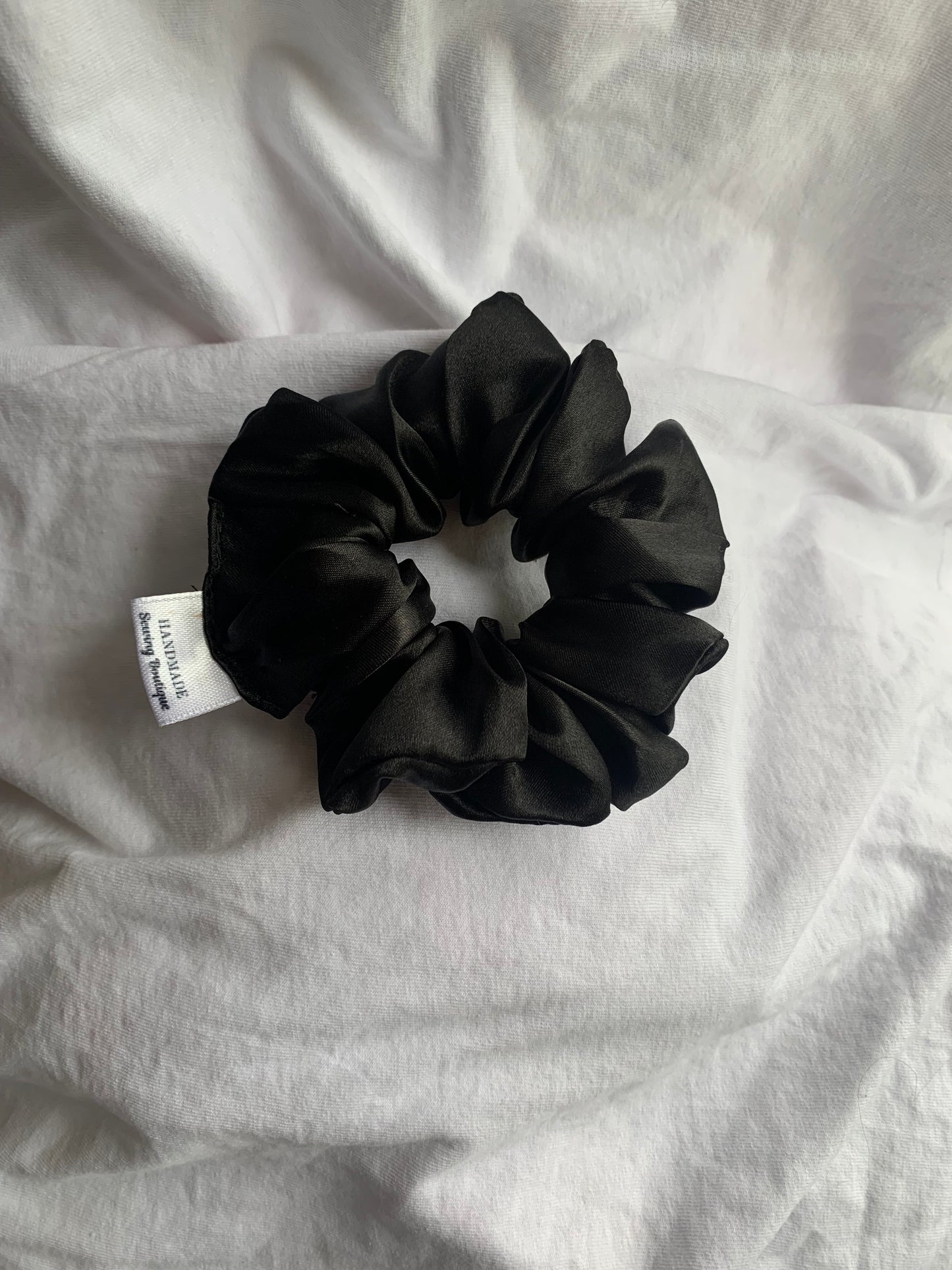 Black satin scrunchie