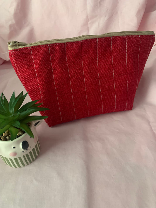 Zipper bag - deep red