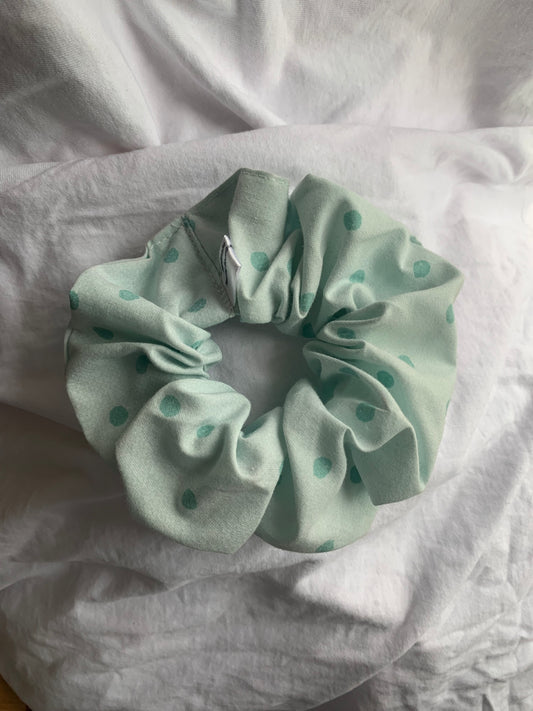 Green Polk scrunchie
