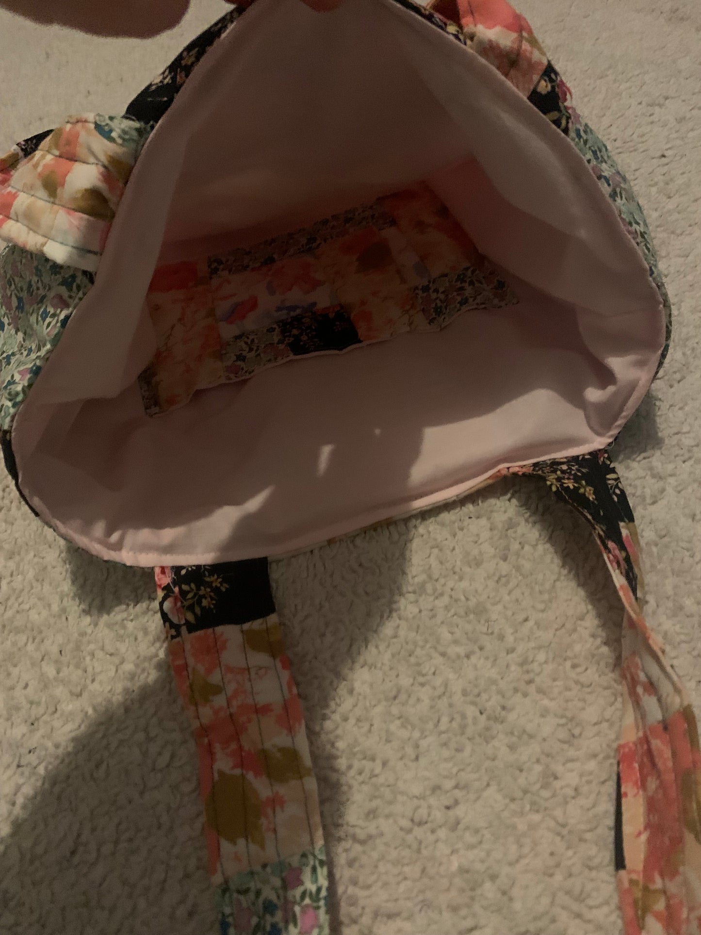 Quilted Patchwork scrap tote bag