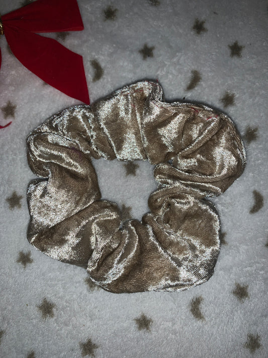 Gold velvet scrunchie