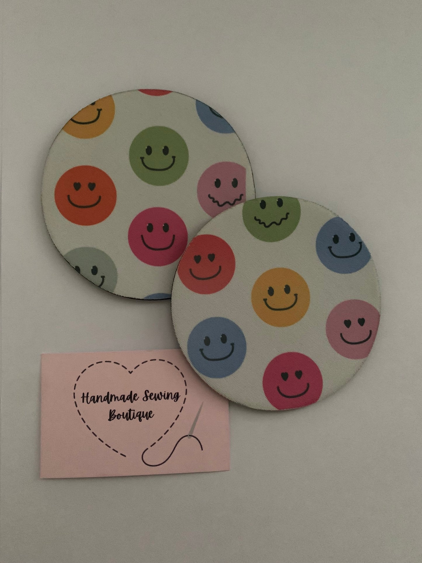 Happy face coasters
